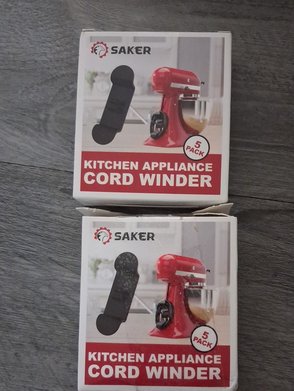 2 Pkgs Red Kitchen Appliance Cord Winder - 5 In Each Pack